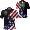 Putman USA Polo Shirt - Special Grunge Flag - American Family Crest A7