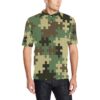 Puzzle Camo Pattern Print Design A03 Men Polo Shirt