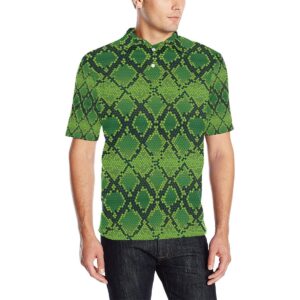 Python Green Pattern Print Design A01 Men Polo Shirt