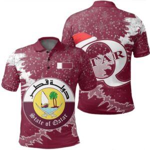 Qatar Christmas Coat Of Arms Polo Shirt X Style J78