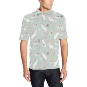 Rabbit Pattern Print Design Rb011 Men Polo Shirt