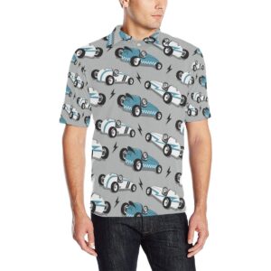 Racing Vintage Pattern Print Design A02 Men Polo Shirt