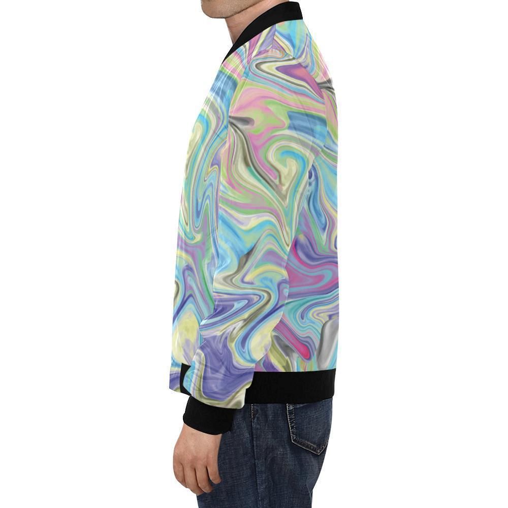 Rainbow-Marble-Pattern-Print-Mens-Bomber-Jacket-1