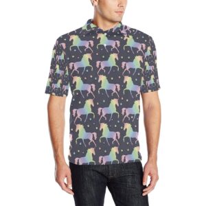 Rainbow Pattern Print Design A05 Men Polo Shirt