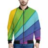 Rainbow Shades Print Men'S Bomber Jacket
