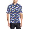 Rainbow Space Design Print Men Polo Shirt