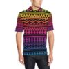 Rainbow Tribal Pattern Print Design A02 Men Polo Shirt