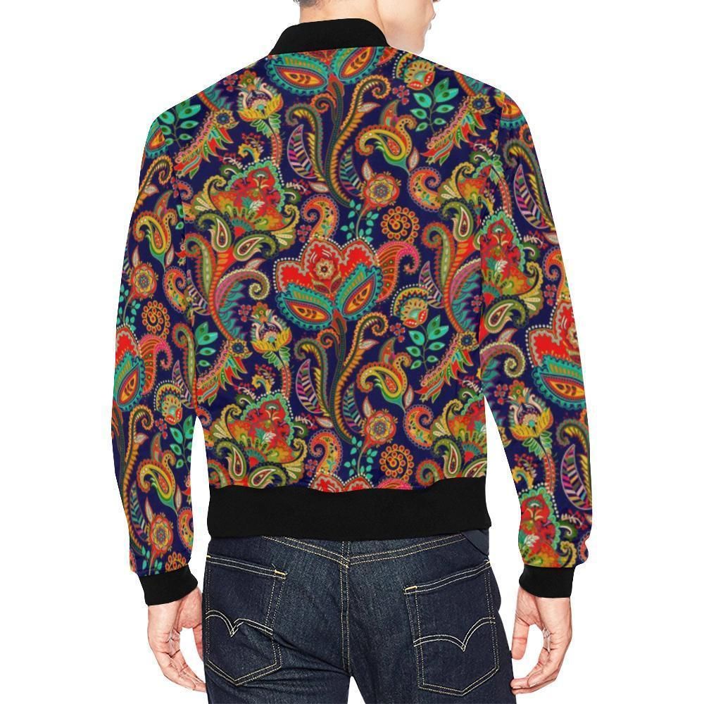 Red-Flower-Paisley-Pattern-Print-Mens-Bomber-Jacket-2