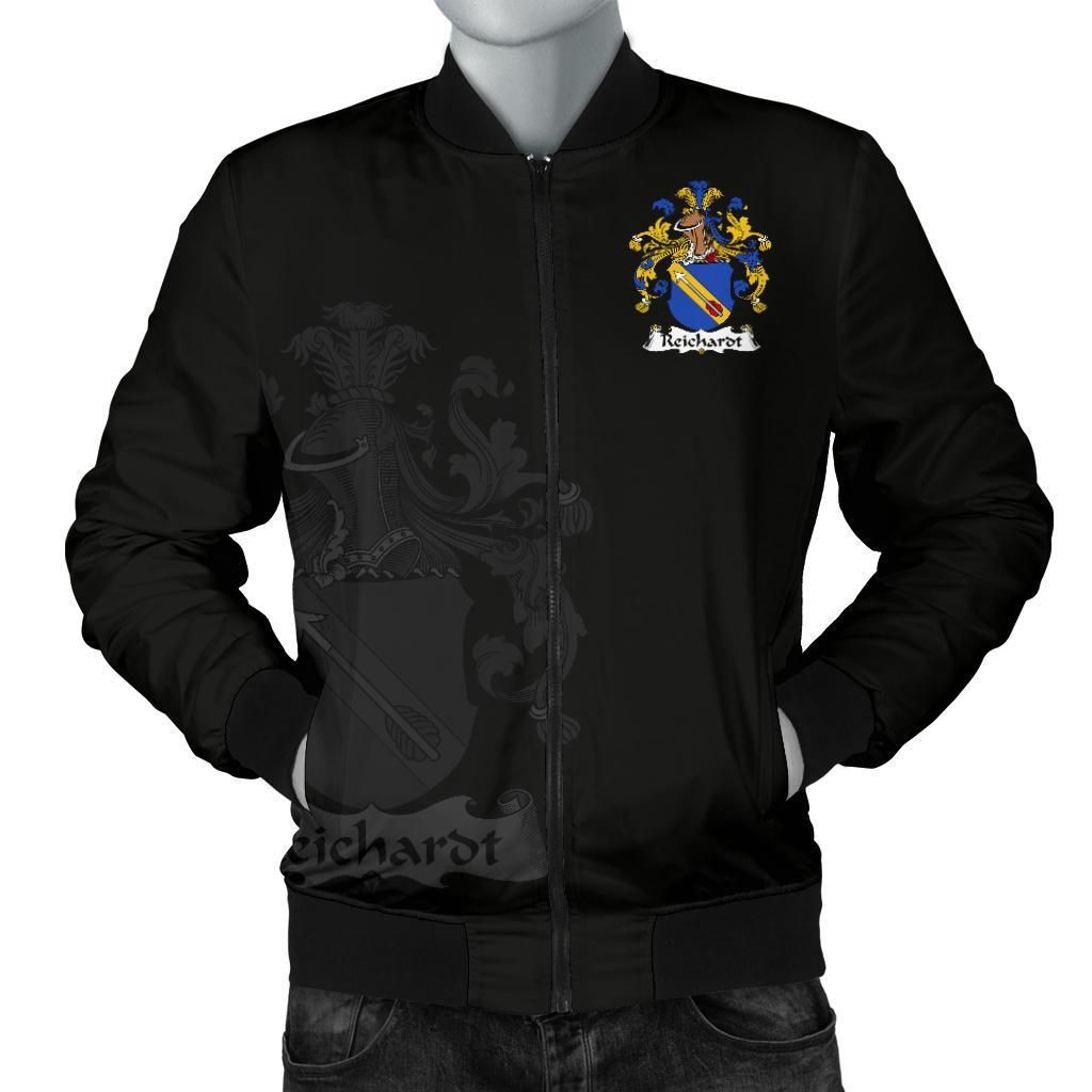 Reichardt Germany Men's Bomber Jacket - German Family Crest A7 Bomber Jacket Reichardt Germany Men's Bomber Jacket - German Family Crest A7 Bomber Jacket