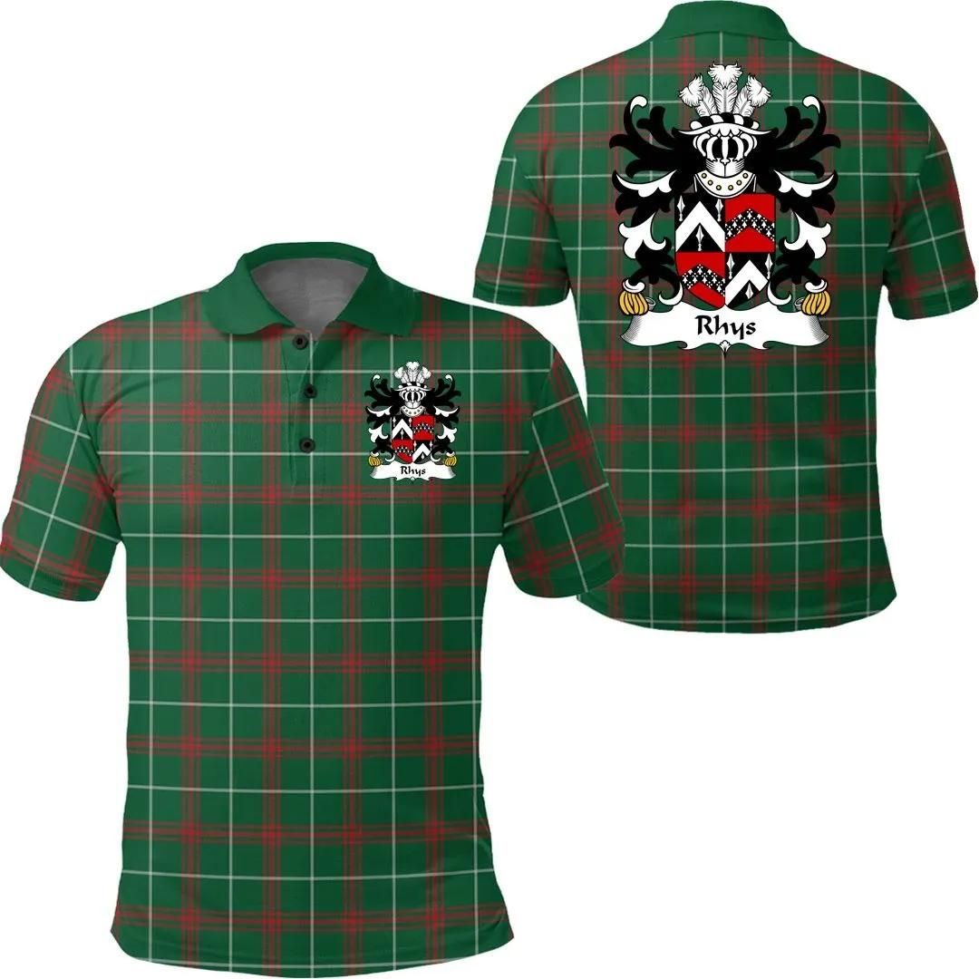 Rhys (AB EINION SAIS) Wales Polo Shirt - Welsh National Tartan A7 Rhys (AB EINION SAIS) Wales Polo Shirt - Welsh National Tartan A7