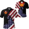 Rich USA Polo Shirt - Special Grunge Flag - American Family Crest A7