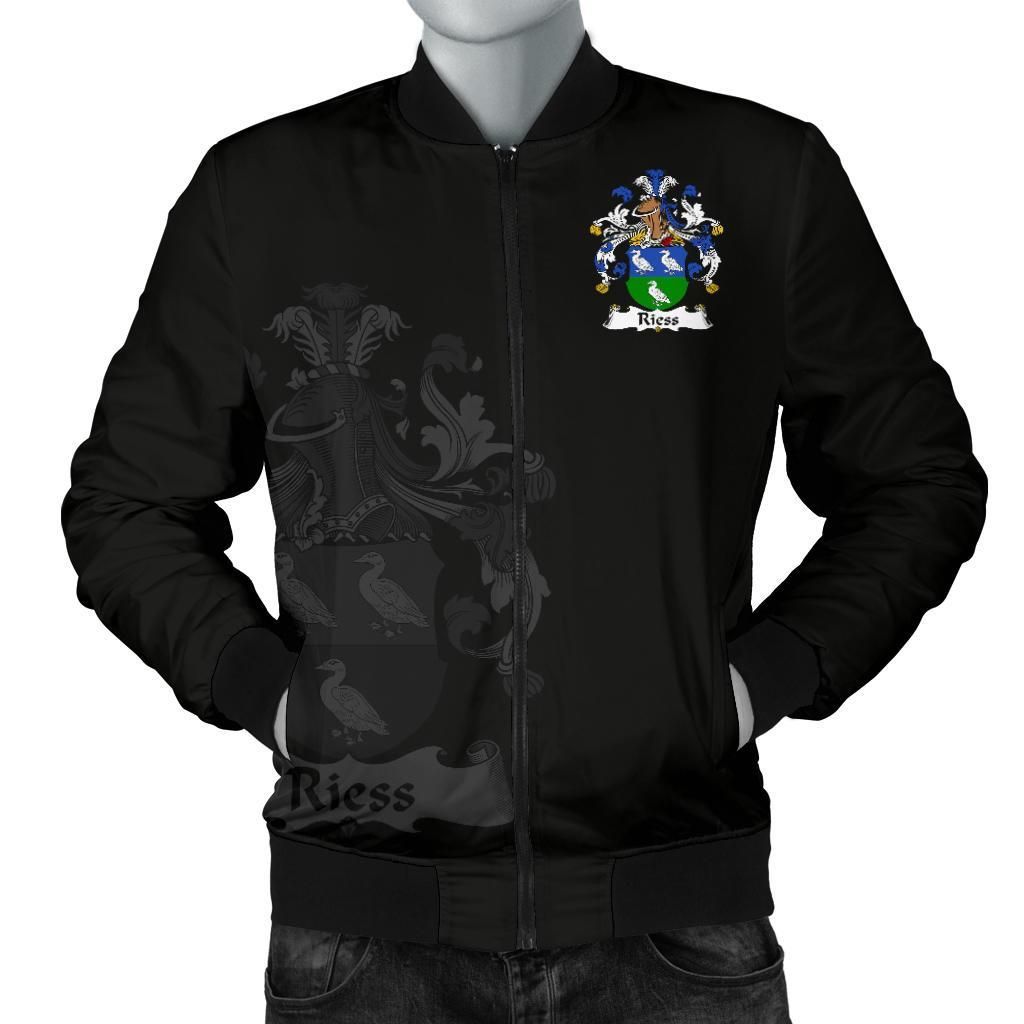 Riess Germany Men's Bomber Jacket - German Family Crest A7 Bomber Jacket Riess Germany Men's Bomber Jacket - German Family Crest A7 Bomber Jacket