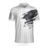 Ripped Vintage Golfing Skull Camouflaged 3D All Over Printed Polo Shirt