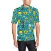 Robot Pattern Print Design A02 Men Polo Shirt