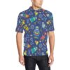 Robot Pattern Print Design A03 Men Polo Shirt
