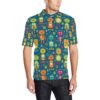 Robot Pattern Print Design A04 Men Polo Shirt