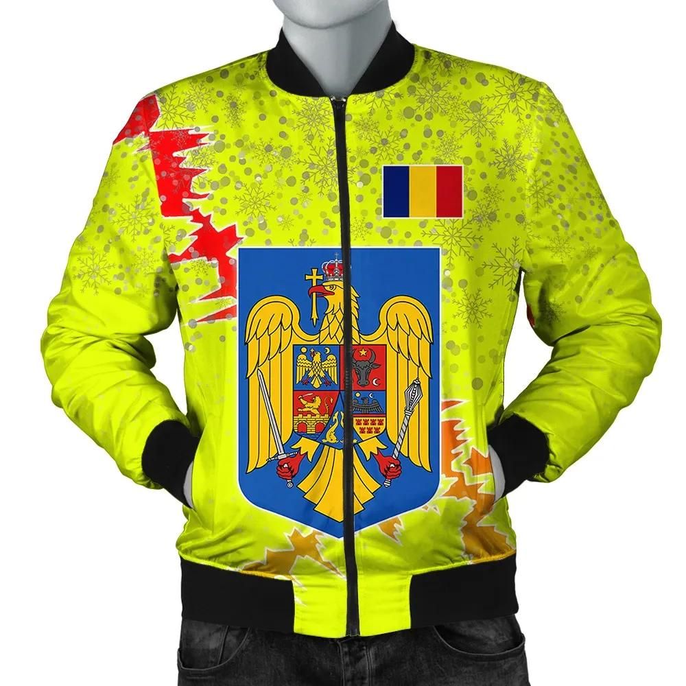 Romania Christmas Coat Of Arms Men Bomber Jacket X Style J78 Bomber Jacket Romania Christmas Coat Of Arms Men Bomber Jacket X Style J78 Bomber Jacket