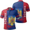 Romania Coat Of Arms Polo Shirt Quarter Style J7