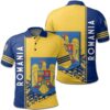 Romania Coat Of Arms Polo Shirt Quarter Style Ver 2 J7