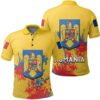 Romania Coat Of Arms Polo Shirt Spaint Style J8W