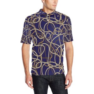 Rope Pattern Print Design A01 Men Polo Shirt