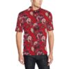 Rose Red Pattern Print Design Ro07 Men Polo Shirt