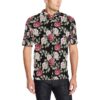 Rose Red Pink Pattern Print Design Ro03 Men Polo Shirt
