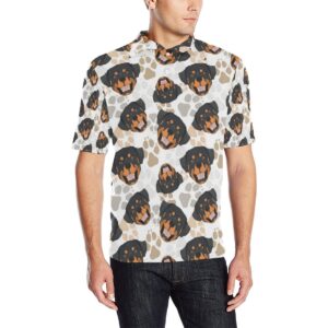 Rottweiler Pattern Print Design A03 Men Polo Shirt