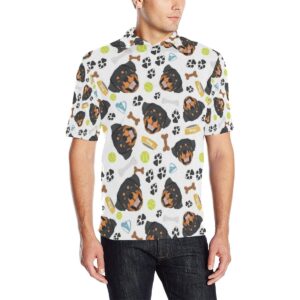 Rottweiler Pattern Print Design A04 Men Polo Shirt