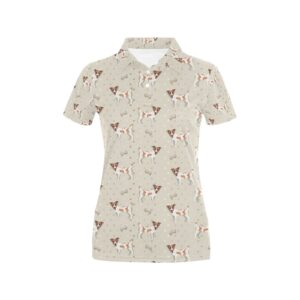 Russell Terriers With Bone Print Design Lks302 Women'S Polo Shirt