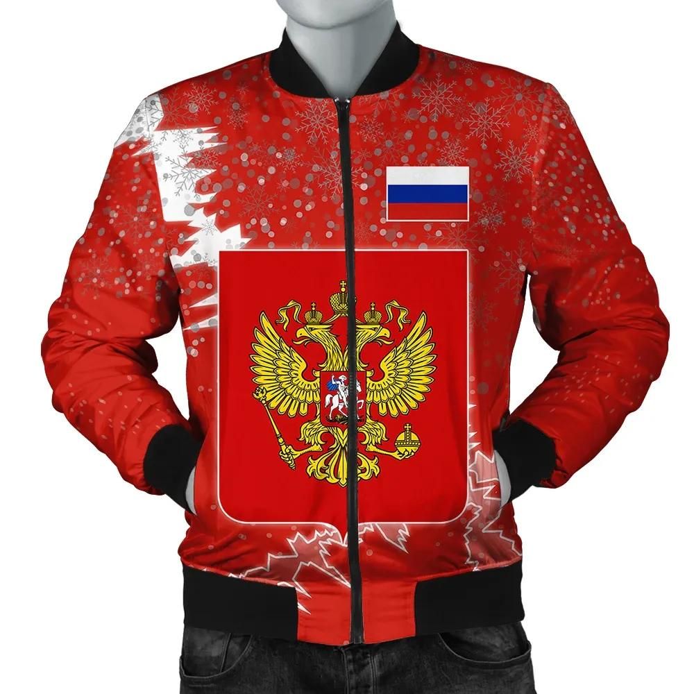 Russian Christmas Coat Of Arms Men Bomber Jacket X Style J78 Bomber Jacket Russian Christmas Coat Of Arms Men Bomber Jacket X Style J78 Bomber Jacket