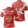 Russian Christmas Coat Of Arms Polo Shirt X Style J78