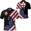 Rutgers USA Polo Shirt - Special Grunge Flag - American Family Crest A7
