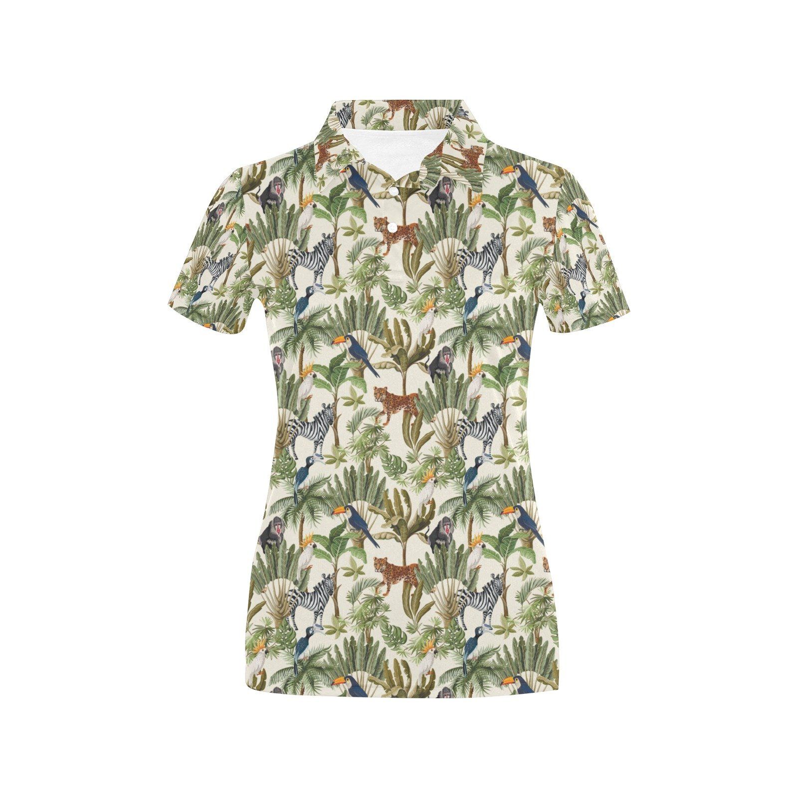 Safari Animal Print Design Lks304 Women'S Polo Shirt Safari Animal Print Design Lks304 Women'S Polo Shirt