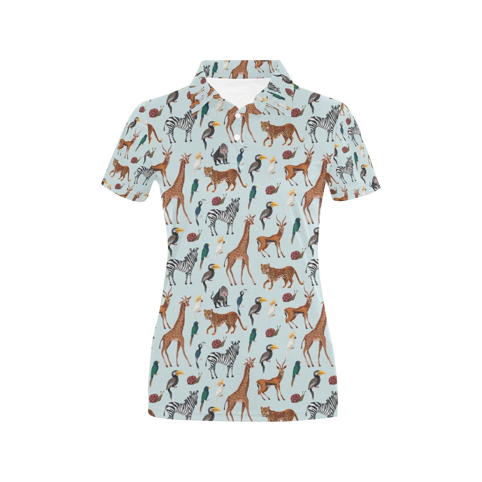Safari Animal Print Design Lks306 Women'S Polo Shirt Safari Animal Print Design Lks306 Women'S Polo Shirt
