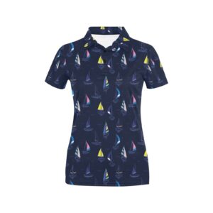 Sailboat Print Design Lks305 Women'S Polo Shirt