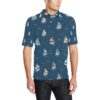 Sailing Ships Pattern Print Design A02 Men Polo Shirt