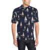 Sailing Ships Pattern Print Design A05 Men Polo Shirt