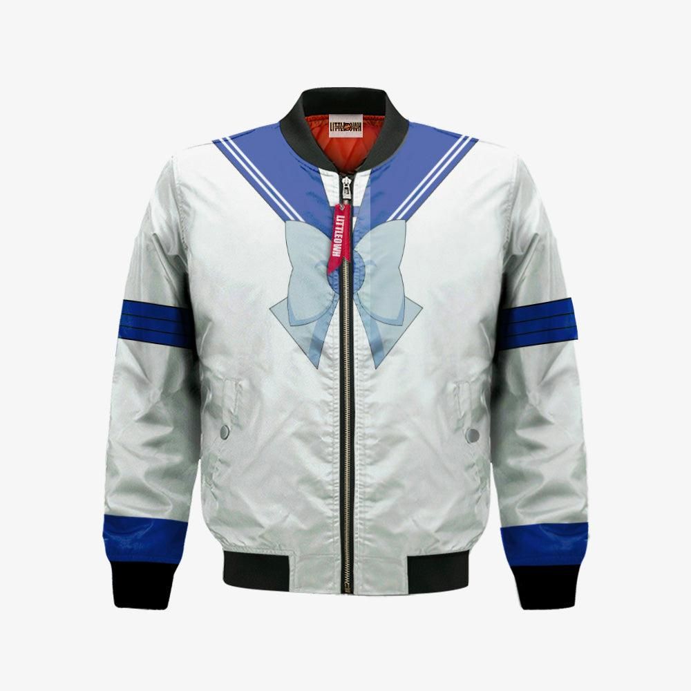 Sailor Mercury Bomber Jacket Custom Sailor Moon Cosplay Costumes Bomber Jacket Sailor Mercury Bomber Jacket Custom Sailor Moon Cosplay Costumes Bomber Jacket