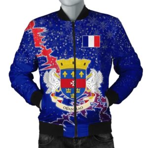 Saint Barthélemy Christmas Coat Of Arms Men Bomber Jacket  X Style J78 Bomber Jacket