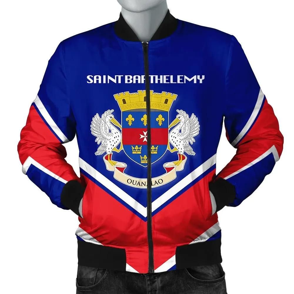 Saint Barthelemy Coat Of Arms Men Bomber Jacket Lucian Style J5W Bomber Jacket Saint Barthelemy Coat Of Arms Men Bomber Jacket Lucian Style J5W Bomber Jacket