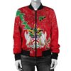 Saint Kitts and Nevis Christmas Coat Of Arms Women Bomber Jacket X Style J78 Bomber Jacket