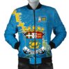 Saint Pierre and Miquelon Christmas Coat Of Arms Men Bomber Jacket X Style J78 Bomber Jacket