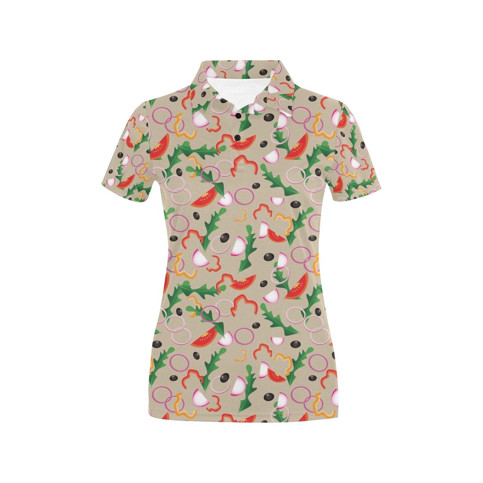 Salad Print Design Lks303 Women'S Polo Shirt Salad Print Design Lks303 Women'S Polo Shirt