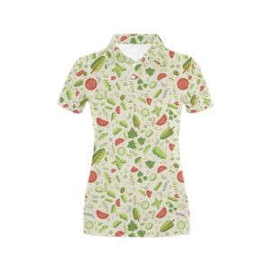 Salad Vegetable Print Design Lks302 Women'S Polo Shirt