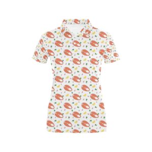 Salmon Steak Print Design Lks303 Women'S Polo Shirt