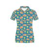 Salmon Steak With Lemon Print Design Lks308 Women'S Polo Shirt