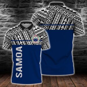 Samoa Coat Of Arms Polynesian Horizontal Style Polo Shirt All Over Print