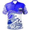 Samoa Custom Personalised Polo-Shirt - Dynamic Sport Style Blue Color - BN20