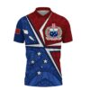 Samoa Flag With Polynesian Patterns Polo Shirt All Over Print